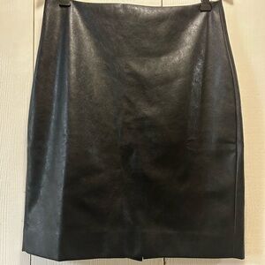 Elegant Black J. Crew Faux Leather Skirt NWT size 10